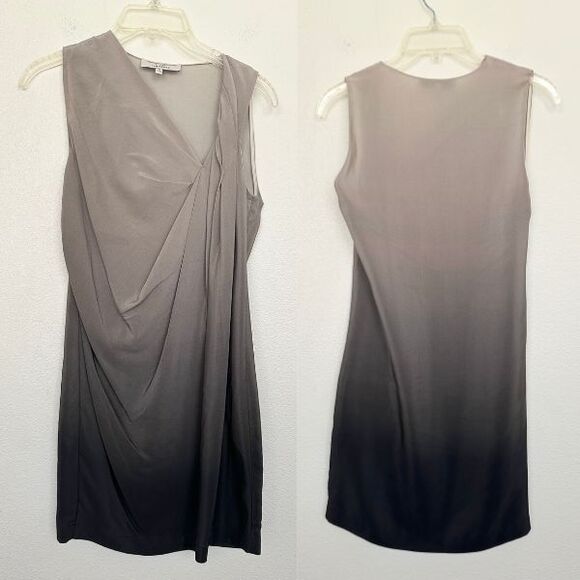 Robert Rodriguez Silk Shift Dress Gray Ombre Textured Contemporary Women's 0 - Picture 1 of 11